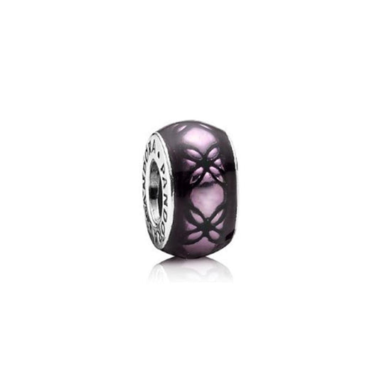 floral vintage, purple enamel