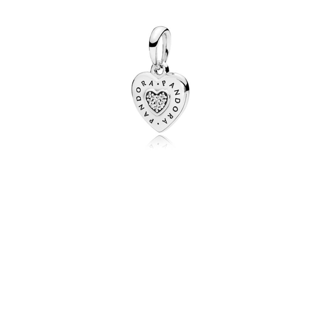 PANDORA Signature Heart, Clear CZ