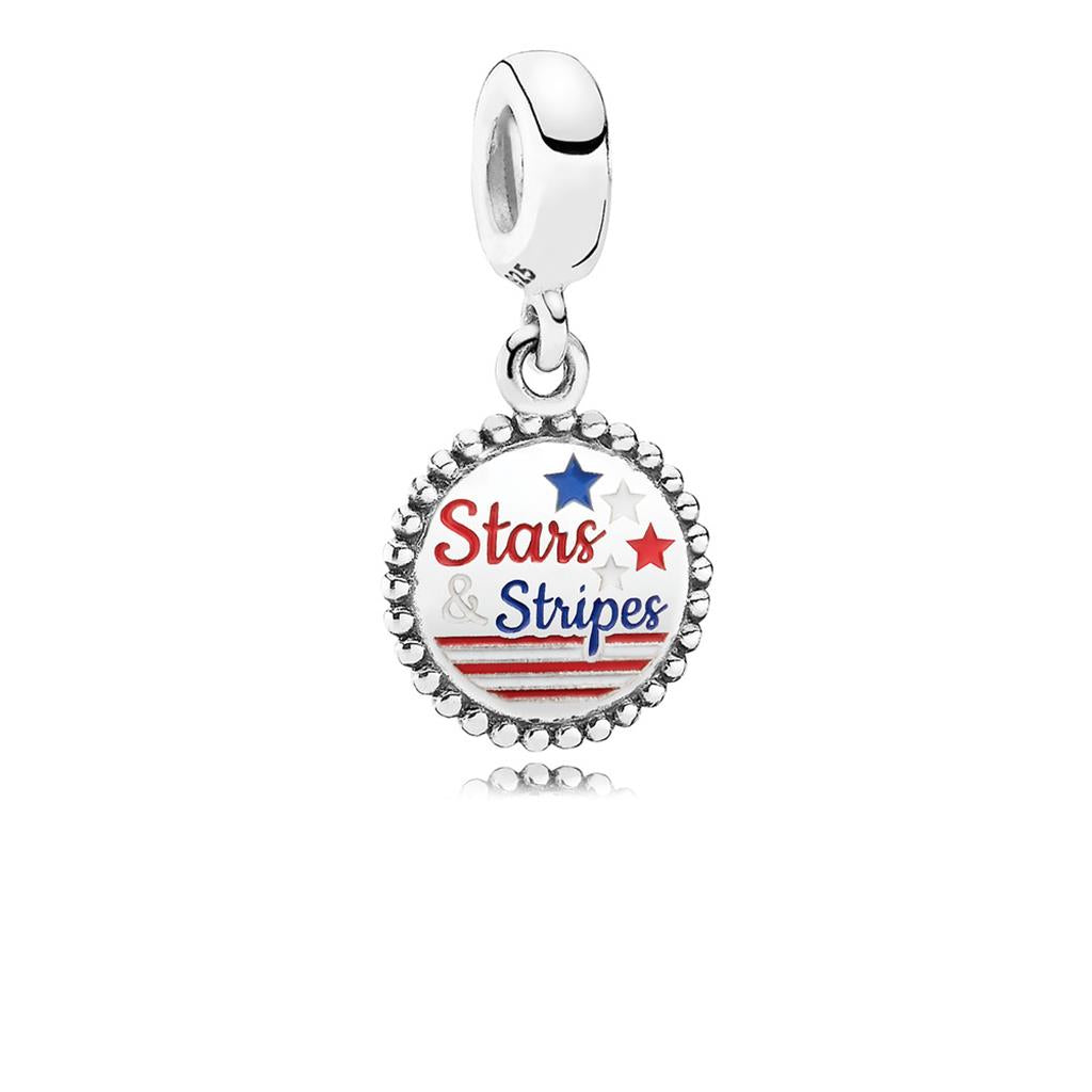Stars & Stripes Engraved Dangle
