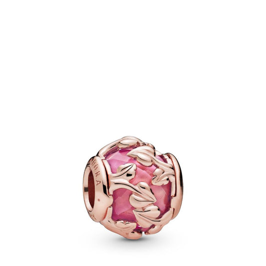 Pink Decorative Leaves Charm