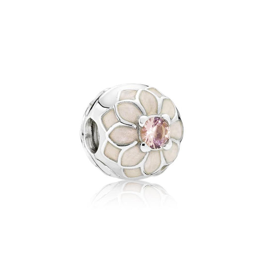 Blooming Dahlia, Cream Enamel & Blush Pi
