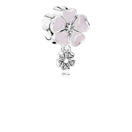 Poetic Blooms, Soft Pink Enamel & Clear