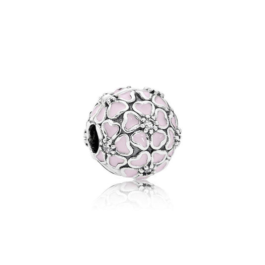 Cherry Blossom, Soft Pink Enamel & Clear