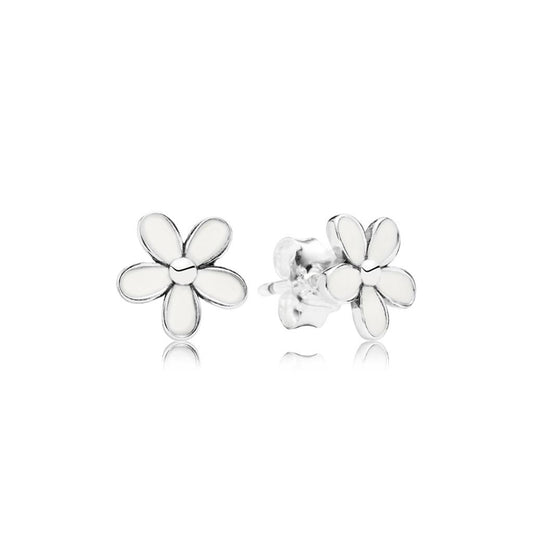 darling daisies, white enamel
