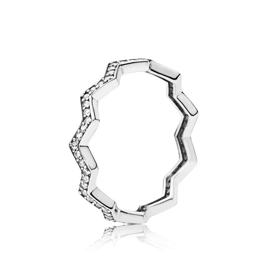 Shimmering Zigzag Ring