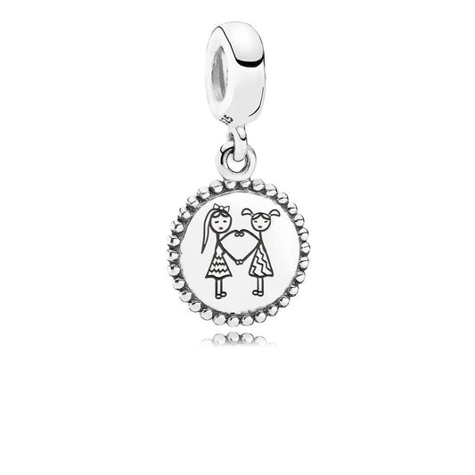 Besties Engraved Dangle Charm