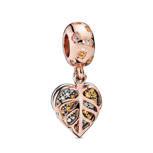 Sparkling Leaves Dangle Charm