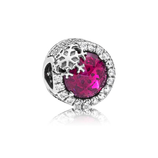 Dazzling Snowflake, Clear CZ & Cerise Cr