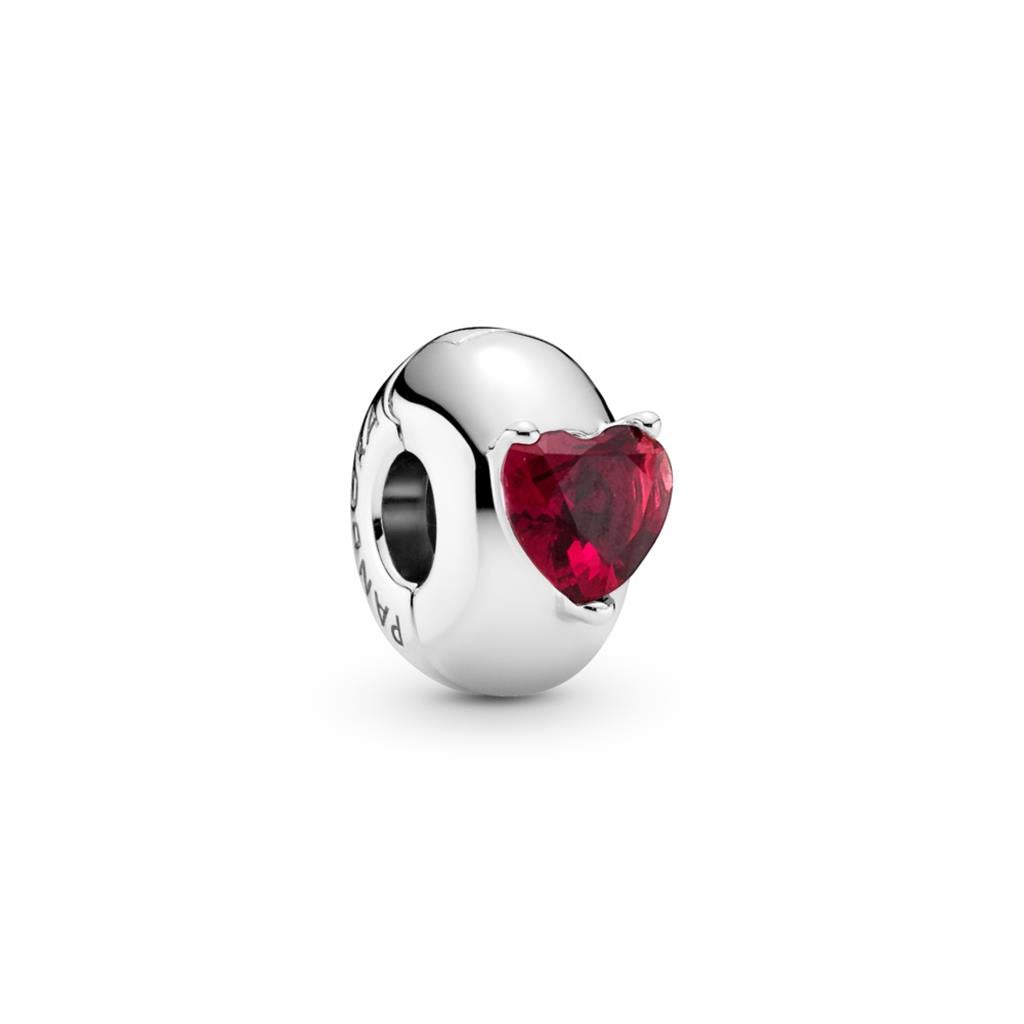 Red Heart Solitaire Clip Charm