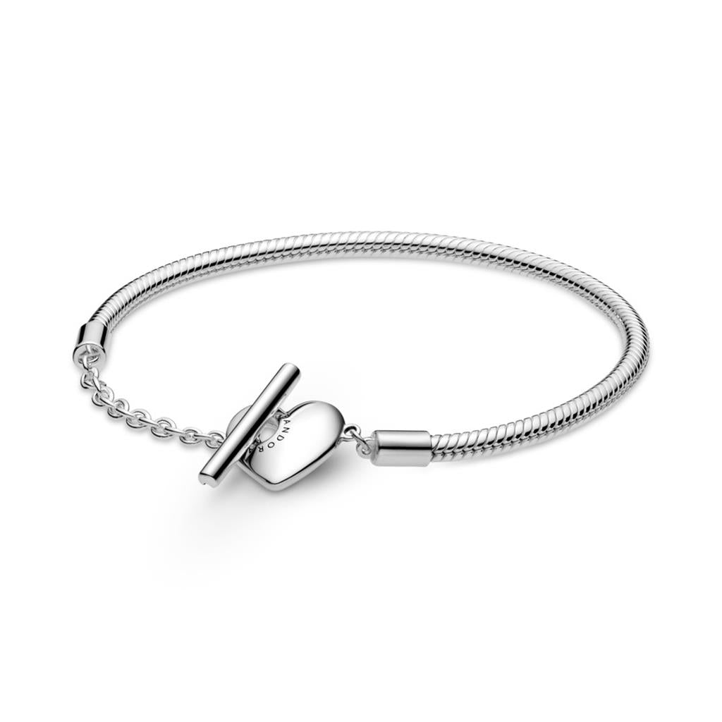 Pandora Moments Heart T-Bar Snake Chain