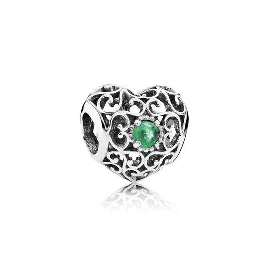 May Signature Heart, Royal Green Crystal