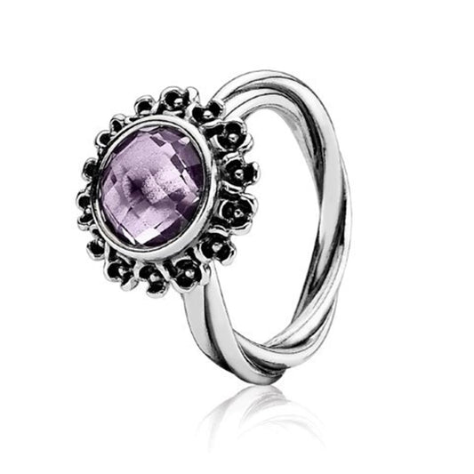 floral elegance, light color amethyst