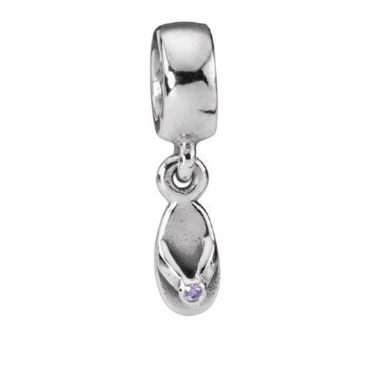 flip flop, purple CZ