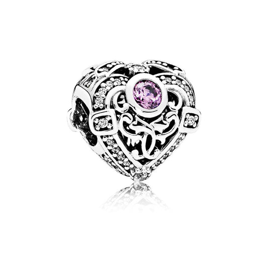 Opulent Heart, Orchid & Clear CZ