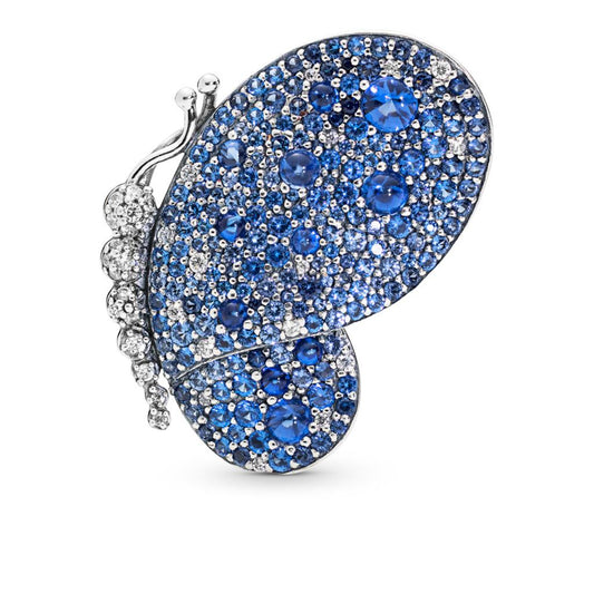 Dazzling Blue Butterfly, Royal Blue Crys