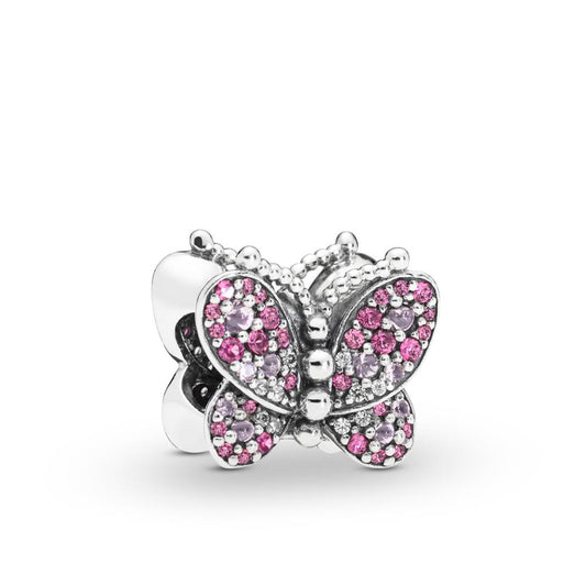 Pink Pavé Butterfly Charm