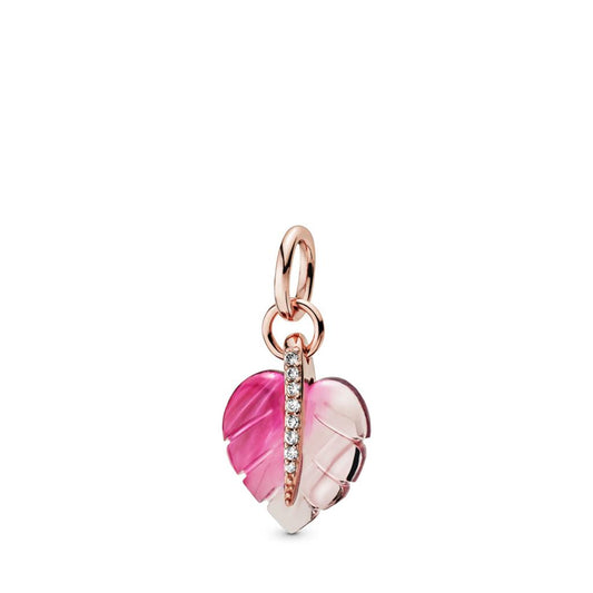 Murano Glass Leaf, Pink Murano Glass & C