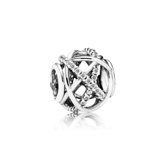 Sparkling Lines Openwork Charm
