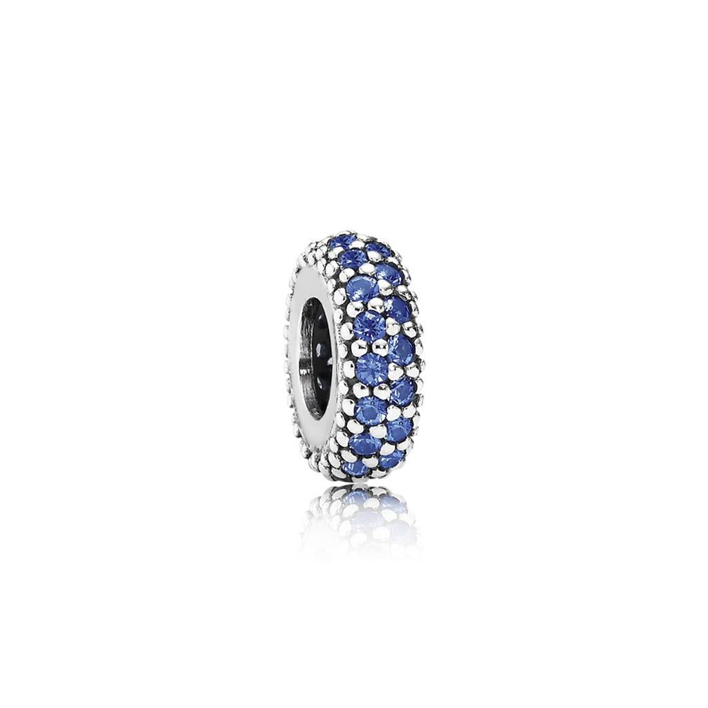 Blue Sparkle Spacer Charm