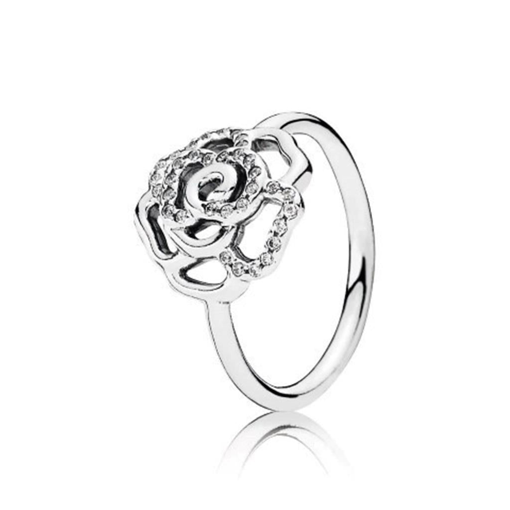 shimmering delicate rose, clear CZ