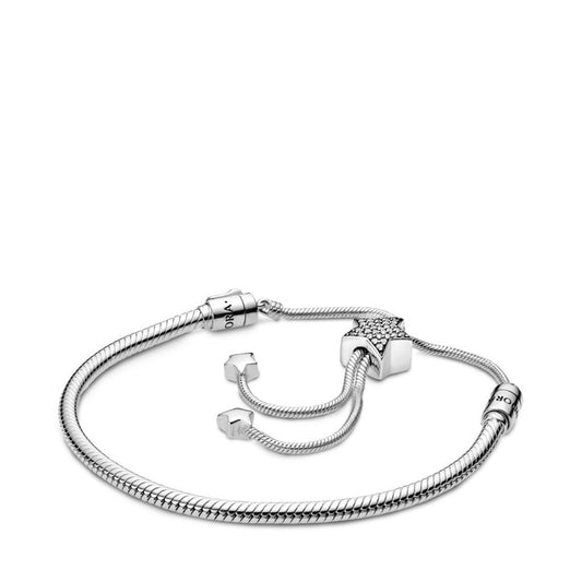 Pave Star Slider Bracelet, Clear CZ