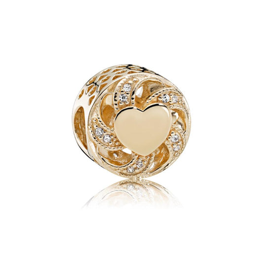 Ribbon Heart, Clear CZ