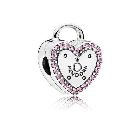 Lock Your Promise, Fancy Fuchsia Pink CZ