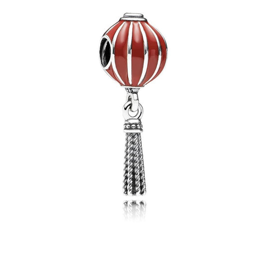 chinese lantern, red enamel