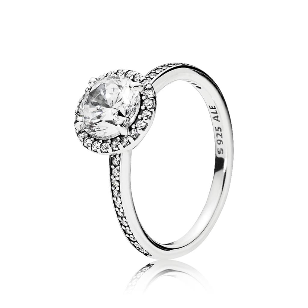 Round Sparkle Halo Ring