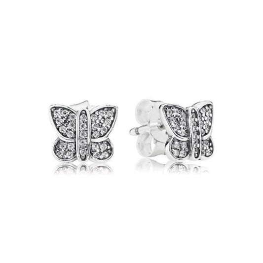 sparkling butterfly, clear CZ