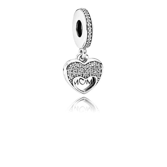 I Love My Mum Heart Dangle Charm