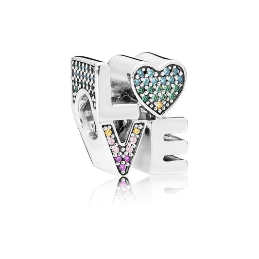 Love, Multi-Colored Crystal & CZ