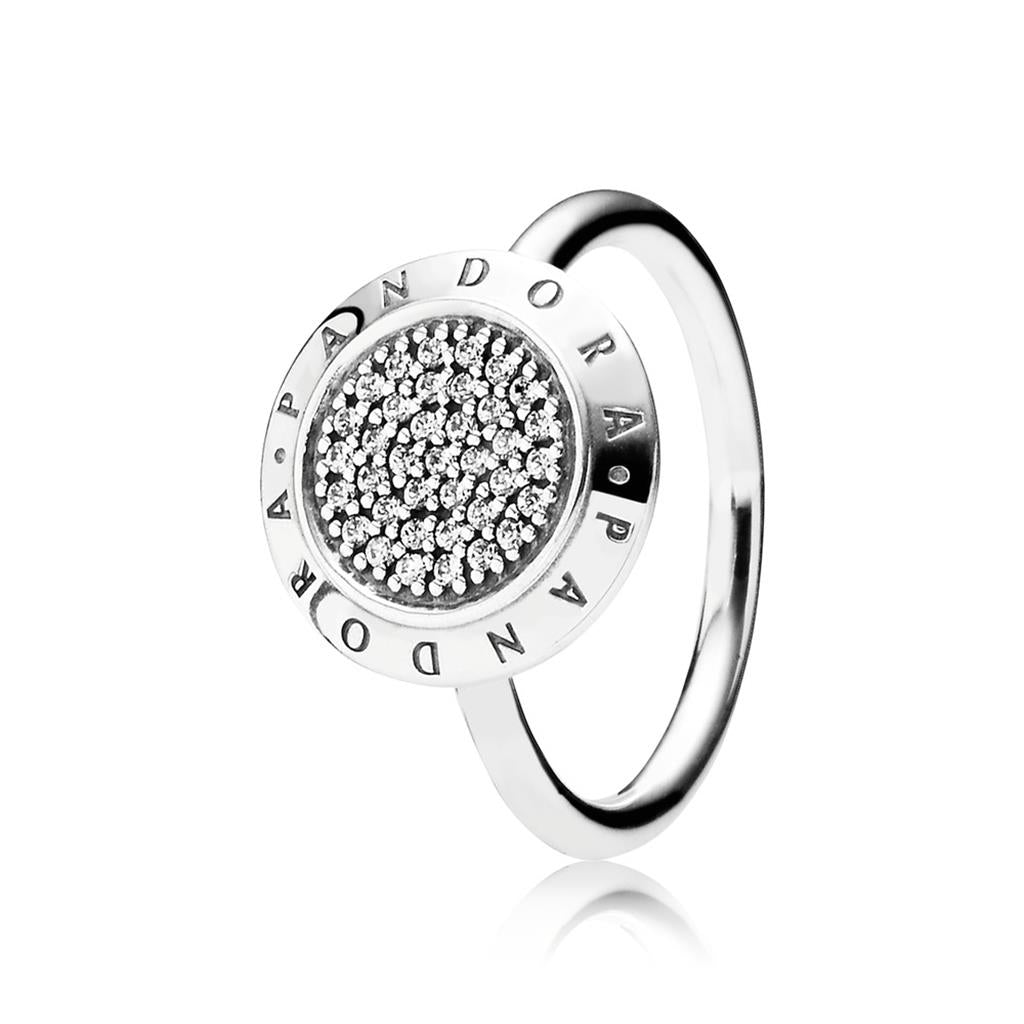 Pandora Logo Pave Ring