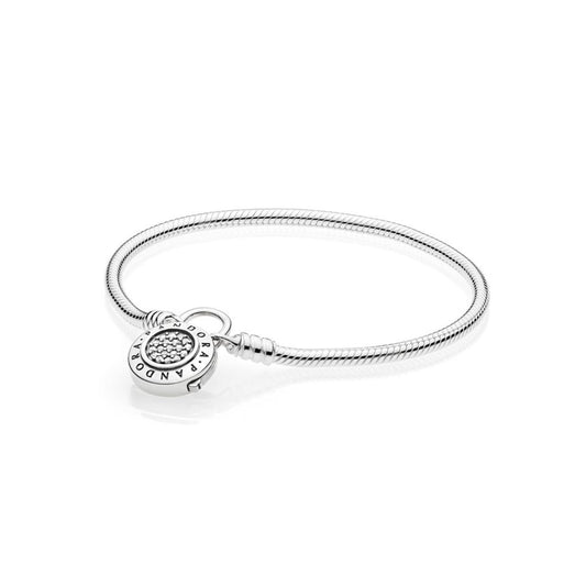 Smooth PANDORA Signature Padlock Clasp,