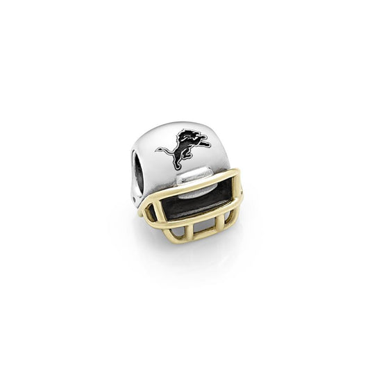 Charm Football Helmet W/14K, Detroit Lio