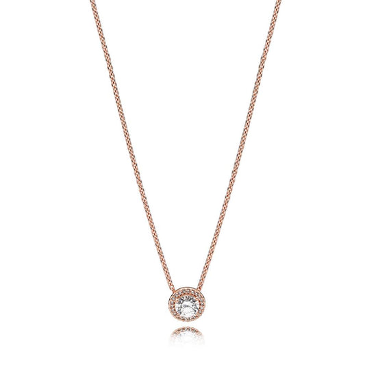 Round Sparkle Halo Necklace